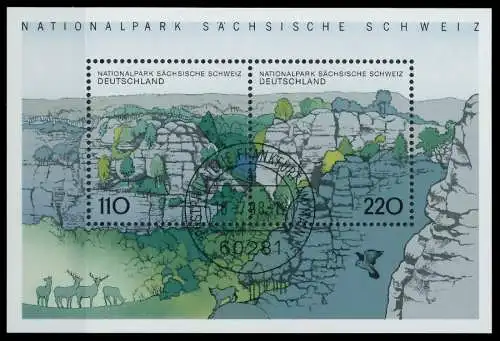 BRD BUND BLOCK KLEINBOGEN 1998 Block 44 zentrisch gestempelt 7DF722