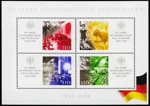 BRD BUND BLOCK KLEINBOGEN 1999 Block 49 postfrisch S53CCFA