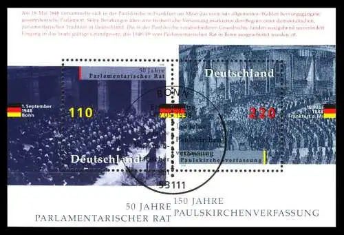 BRD BUND BLOCK KLEINBOGEN 1998 Block 43-ESST-BO S53CDA6