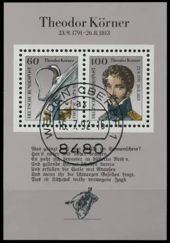 BRD BUND BLOCK KLEINBOGEN 1990 1994 Block 25 ZE S53D162