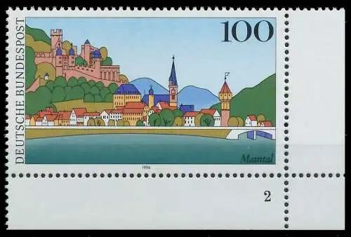 BRD BUND 1994 Nr 1744 postfrisch FORMNUMMER 2 7E1FCE