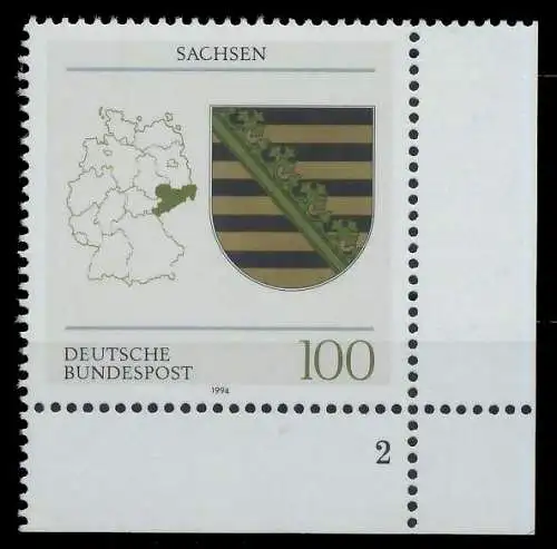 BRD 1994 Nr 1713 postfrisch FORMNUMMER 2 7E2032