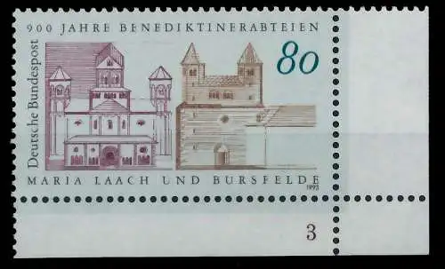 BRD 1993 Nr 1671 postfrisch FORMNUMMER 3 7E20CE
