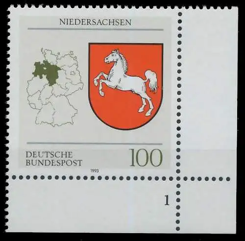 BRD 1993 Nr 1662 postfrisch FORMNUMMER 1 S544502