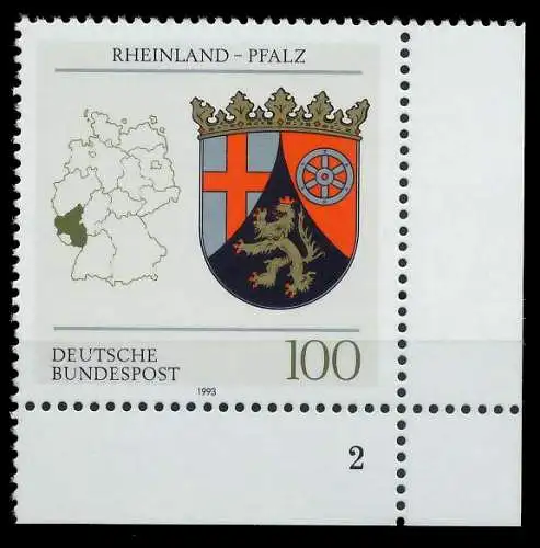 BRD 1993 Nr 1664 postfrisch FORMNUMMER 2 7E2172