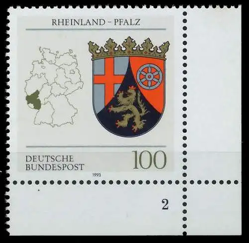 BRD 1993 Nr 1664 postfrisch FORMNUMMER 2 7E2186