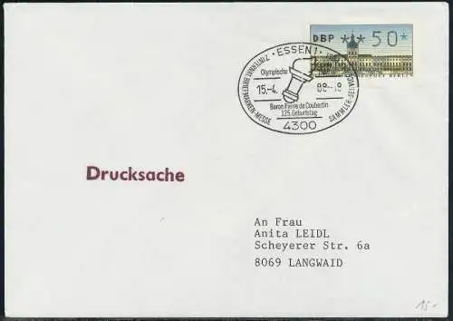 BERLIN ATM 1-050 DRUCKSACHE EF FDC 7E4676
