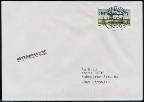 BERLIN ATM 1-070 BRIEFDRUCKSACHE EF FDC 7E46BA