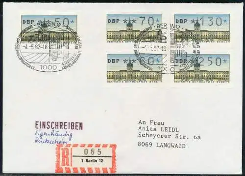 BERLIN ATM Nr VS1-10-300 EST BRIEF FDC 7E4706