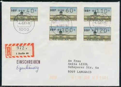 BERLIN ATM Nr VS1-10-300 EST BRIEF FDC 7E472E