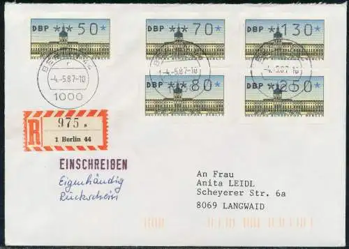 BERLIN ATM Nr VS1-10-300 EST BRIEF FDC 7E472E