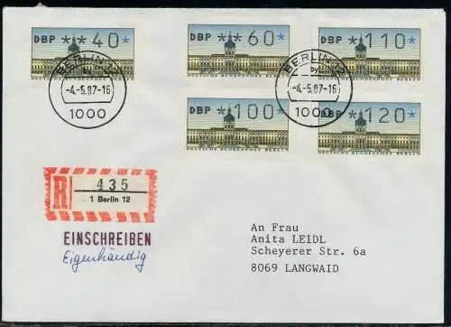 BERLIN ATM Nr VS1-10-300 EST BRIEF FDC 7E4732