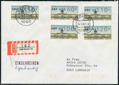BERLIN ATM Nr VS1-10-300 EST BRIEF FDC 7E470A