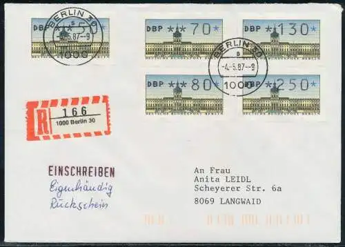 BERLIN ATM Nr VS1-10-300 EST BRIEF FDC 7E470A