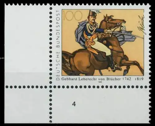 BRD 1992 Nr 1641 postfrisch FORMNUMMER 4 S55FFCA