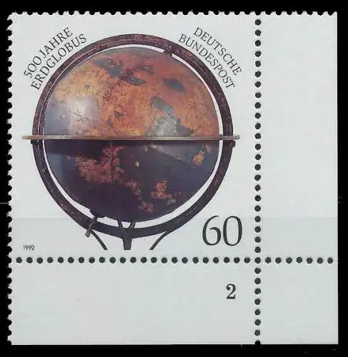 BRD 1992 Nr 1627 postfrisch FORMNUMMER 2 7E4822