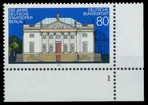 BRD 1992 Nr 1625 postfrisch FORMNUMMER 1 7E47F2