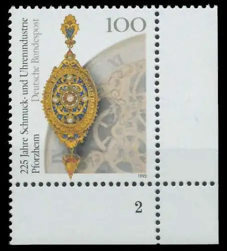 BRD 1992 Nr 1628 postfrisch FORMNUMMER 2 7E47FE