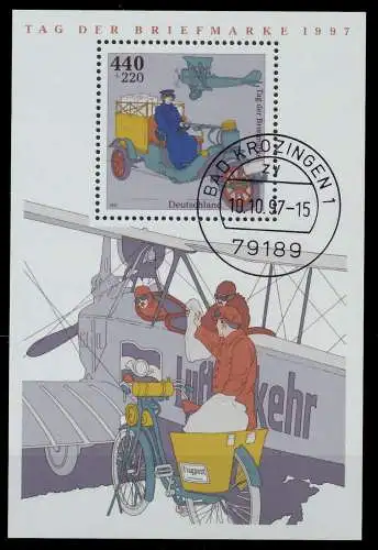 BRD BUND BLOCK KLEINBOGEN 1997 Block 41 zentrisch gestempelt 7E4916