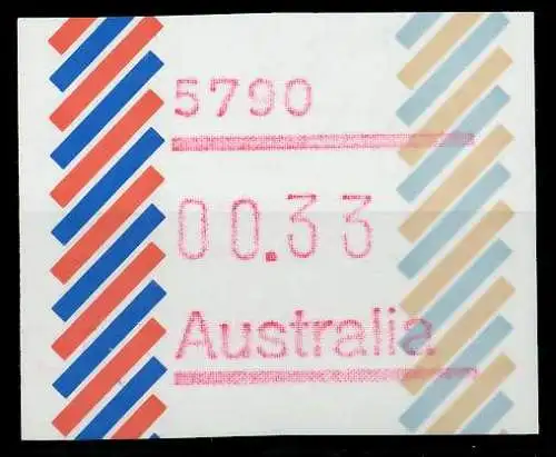 AUSTRALIEN ATM Nr ATM1-033 postfrisch 7E63CE
