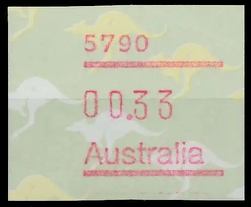 AUSTRALIEN ATM Nr ATM4-033 postfrisch 7E6406
