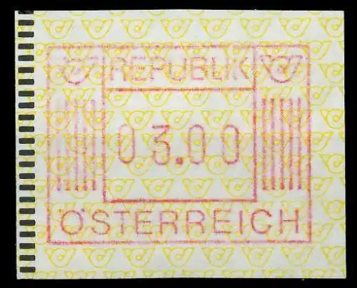 ÖSTERREICH AUTOMATENMARKEN Nr ATM 1-3S postfrisch S560552