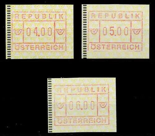 ÖSTERREICH AUTOMATENMARKEN Nr ATM 2-4S-ATM 2-6S 7E64E6