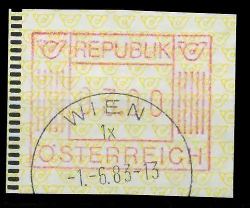 ÖSTERREICH AUTOMATENMARKEN Nr ATM 1-3S gestempelt 7E64F2