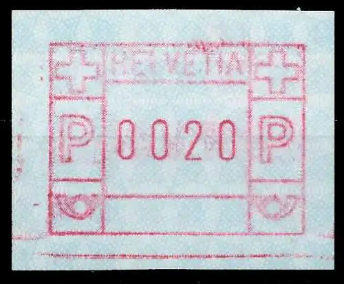 SCHWEIZ AUTOMATENMARKEN A3 Nr 3yawI 0020 postfrisch 7E659E