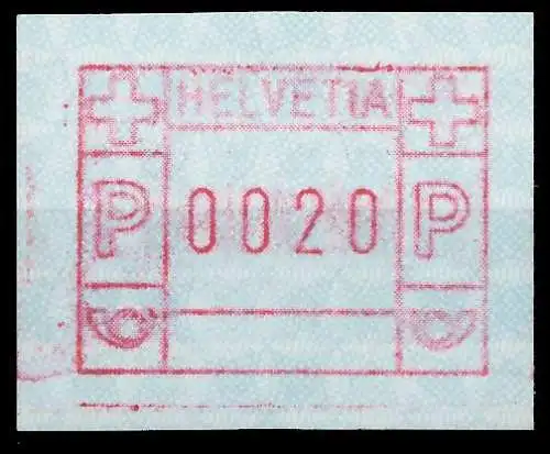 SCHWEIZ AUTOMATENMARKEN A3 Nr 3yawI 0020 postfrisch 7E65AE