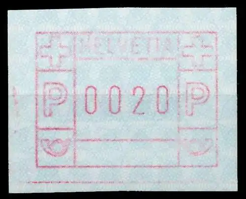 SCHWEIZ AUTOMATENMARKEN A3 Nr 3yawI 0020 postfrisch 7E65C2
