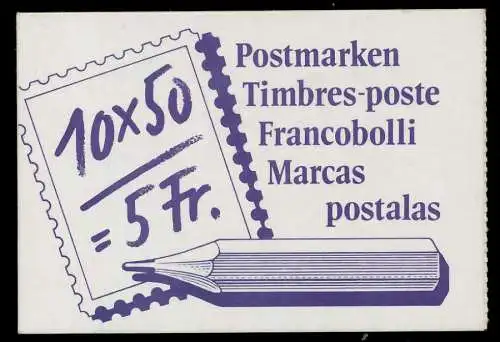 SCHWEIZ MARKENHEFT Nr MH 0-084 postfrisch S5758EE