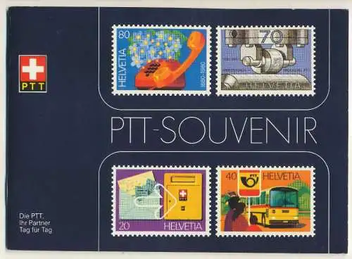 SCHWEIZ SOUVENIERHEFT Nr 3a 1980 postfrisch LO VIERER S57594A