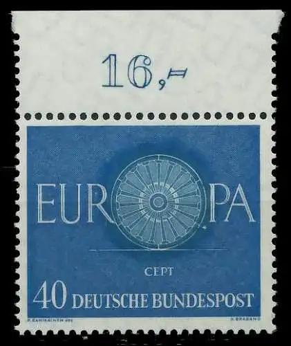 BRD BUND 1960 Nr 339 postfrisch ORA 7E8722