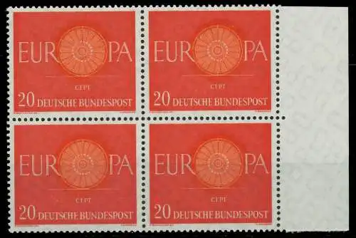 BRD BUND 1960 Nr 338 postfrisch VIERERBLOCK SRA 7E873E