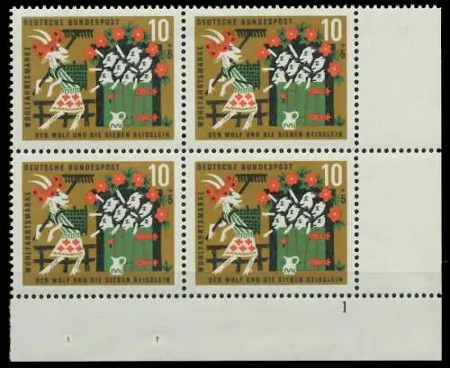 BRD 1963 Nr 408 postfrisch VIERERBLOCK FORMNUMMER 1 7EAD52