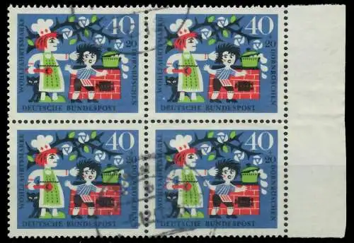BRD 1964 Nr 450 zentrisch gestempelt VIERERBLOCK SRA 7EAFC2