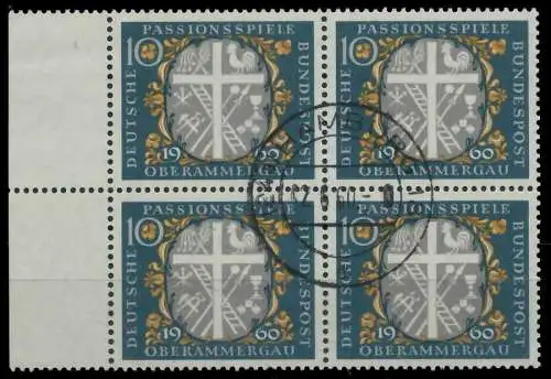 BRD 1960 Nr 329 zentrisch gestempelt VIERERBLOCK SRA 7EB05A
