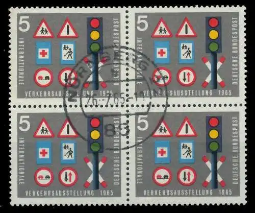 BRD 1965 Nr 468 zentrisch gestempelt VIERERBLOCK 7EB062