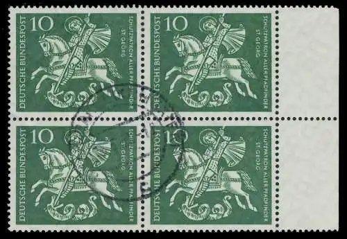 BRD BUND 1960 Nr 326 zentrisch gestempelt VIERERBLOCK SRA 7EB0D2