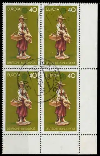 BRD BUND 1976 Nr 890 zentrisch gestempelt VIERERBLOCK ECKE-U 7EB0E2