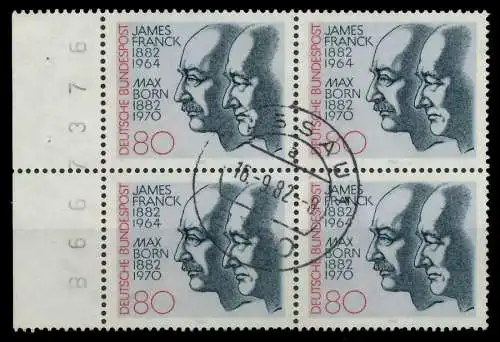 BRD 1982 Nr 1147 zentrisch gestempelt VIERERBLOCK SRA 7EB10A