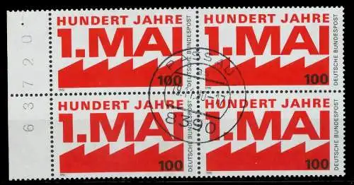 BRD 1990 Nr 1459 zentrisch gestempelt VIERERBLOCK SRA 7EB122