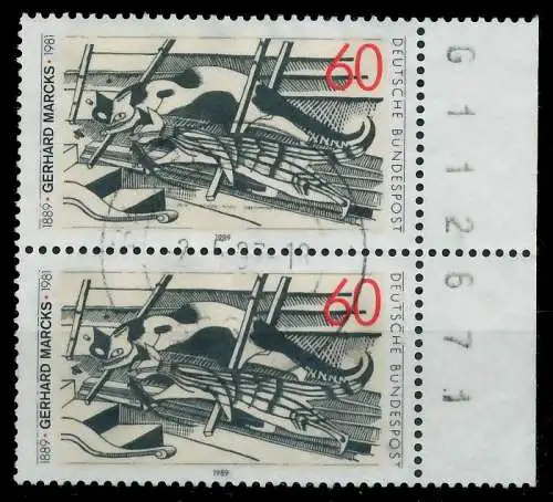 BRD 1989 Nr 1410 zentrisch gestempelt SENKR PAAR SRA 7EB12E