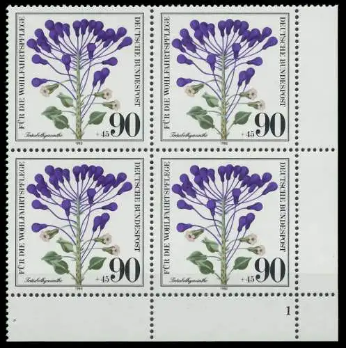 BRD 1980 Nr 1062 postfrisch VIERERBLOCK FORMNUMMER 1 7EC992