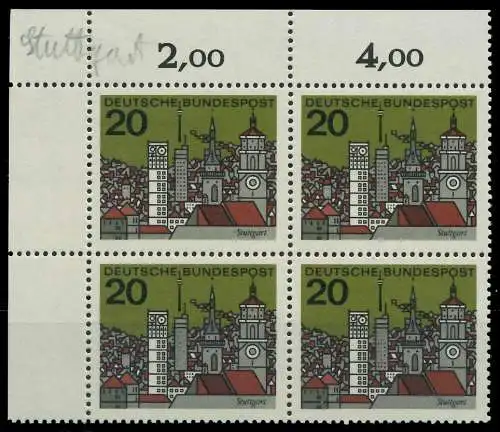 BRD 1964 Nr 426 postfrisch VIERERBLOCK ECKE-OLI 7ECB92