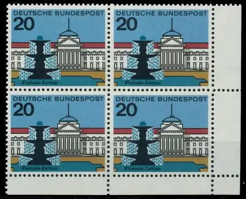 BRD 1964 Nr 420 postfrisch VIERERBLOCK ECKE-URE 7ECBEE