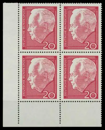 BRD 1964 Nr 429 postfrisch VIERERBLOCK ECKE-ULI 7ECD16