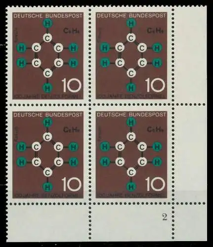 BRD 1964 Nr 440 postfrisch VIERERBLOCK FORMNUMMER 2 7ECE12