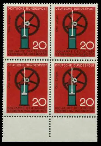 BRD 1964 Nr 442 postfrisch VIERERBLOCK URA 7ECE46